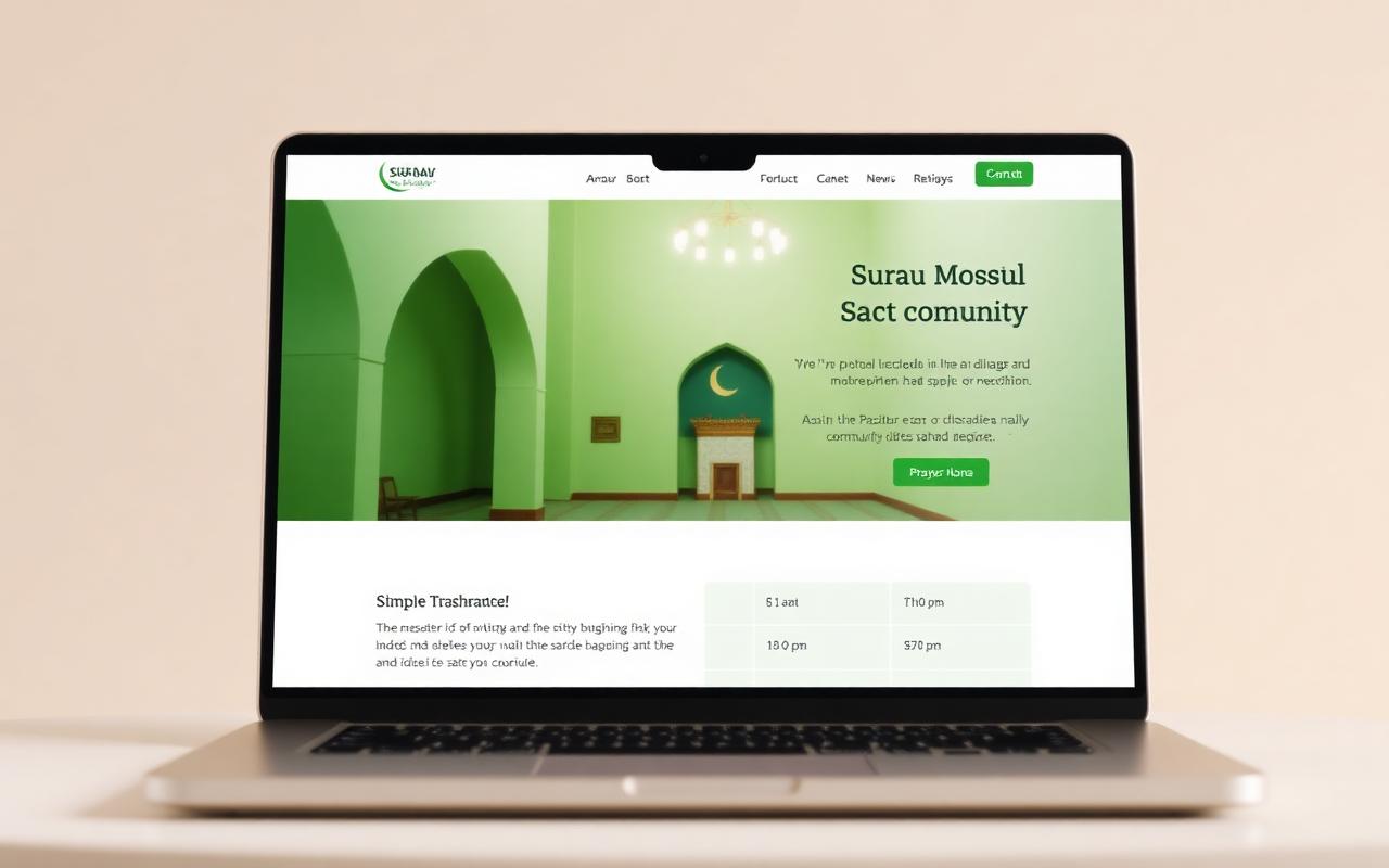Surau Suangon website mockup